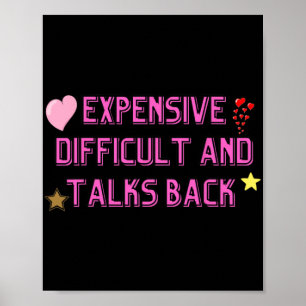 Expensive Difficult And Talks Back Groovy Mothers' Poster