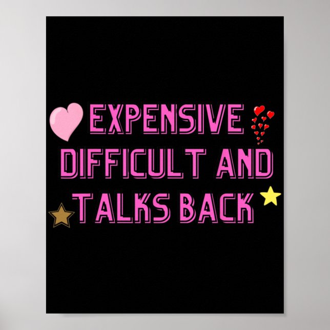 Expensive Difficult And Talks Back Groovy Mothers' Poster (Front)