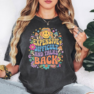 Expensive Difficult Talks Back Groovy Smiley T-Shirt