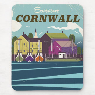 Experience Cornwall vintage travel poster Mouse Mat