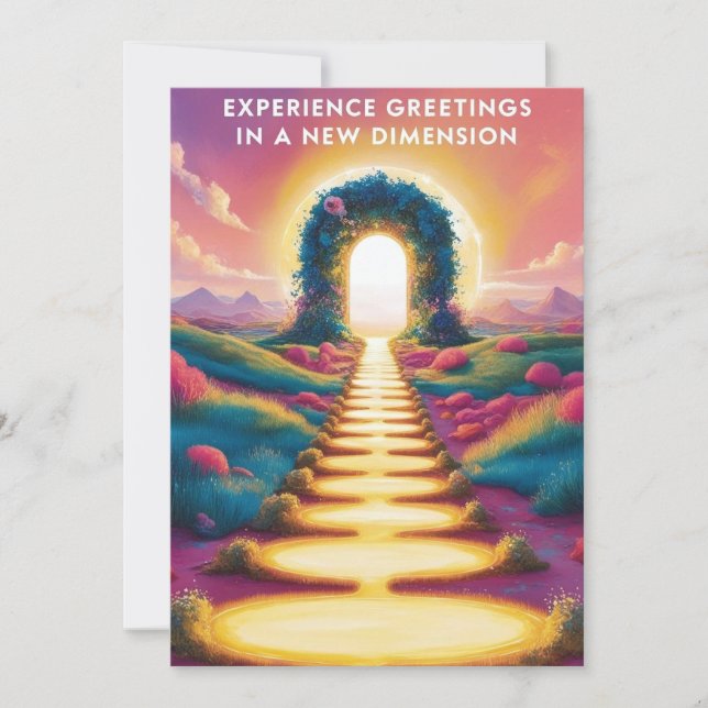 Experience Greetings in a New Dimension - Surreal  Invitation (Front)