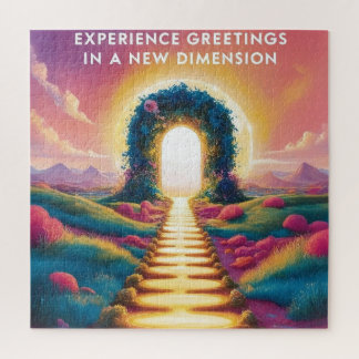 Experience Greetings in a New Dimension - Surreal  Jigsaw Puzzle