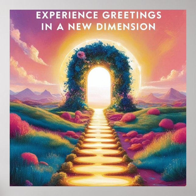 Experience Greetings in a New Dimension - Surreal  Poster (Front)