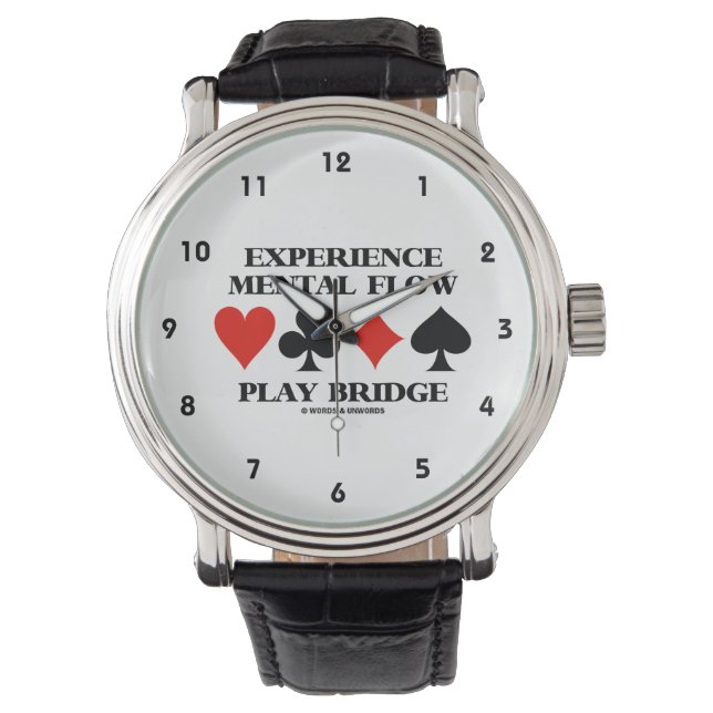 Experience Mental Flow Play Bridge (Card Suits) Watch (Front)