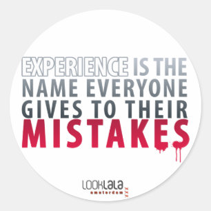 Experience Mistakes Sticker