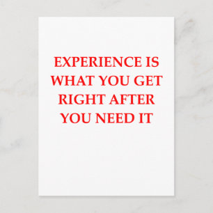 experience postcard