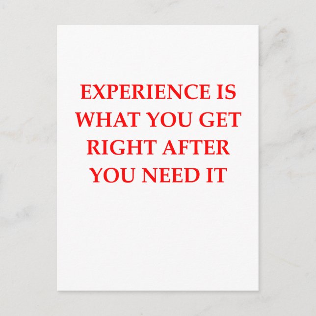 experience postcard (Front)