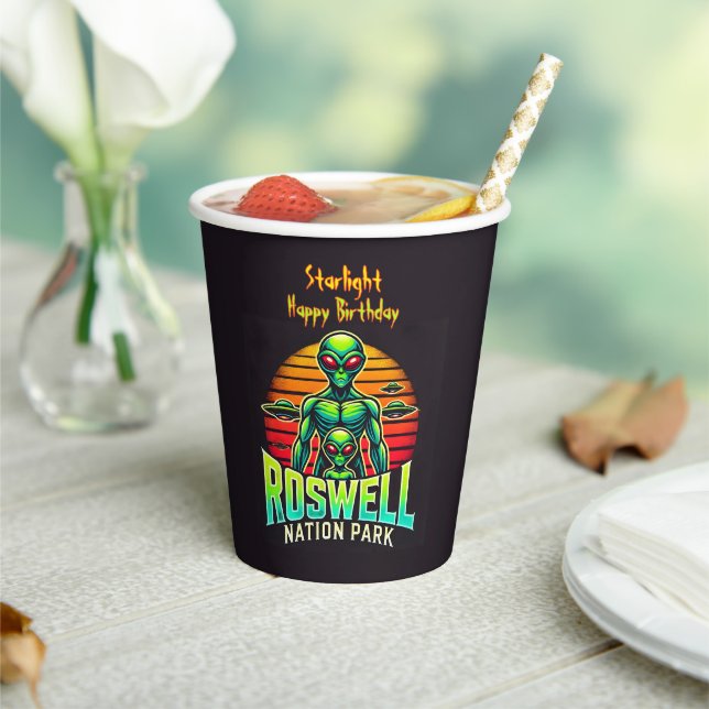 Experience Roswell’s Cosmic Adventure Park! Paper Cups (Insitu)