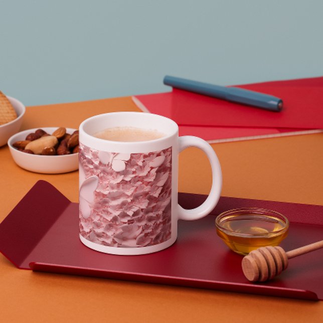 Experience the Charm: 3D Pastel Pink Butterfly Mug (Creator Uploaded)