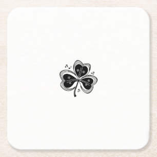 Experience the Magic of Shamrock Serenade Square Paper Coaster