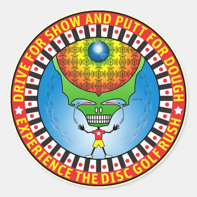 Experience The Rush Classic Round Sticker (Front)