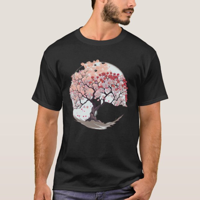 Experience the Wonder of Nature with a Cherry Blos T-Shirt (Front)