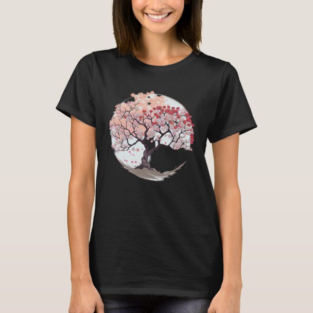 Experience the Wonder of Nature with a Cherry Blos T-Shirt (Front)