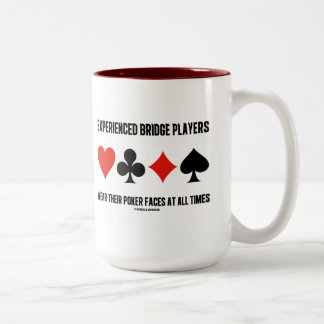 Experienced Bridge Players Wear Their Poker Faces Two-Tone Coffee Mug