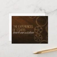 "Experiences teach wisdom" Motivation Affirmation