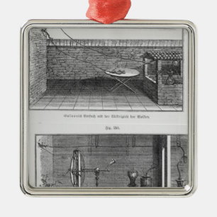 Experiment on frogs by Louis Galvani Metal Tree Decoration