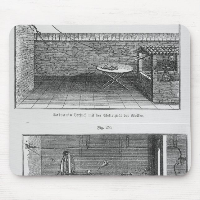 Experiment on frogs by Louis Galvani Mouse Mat (Front)