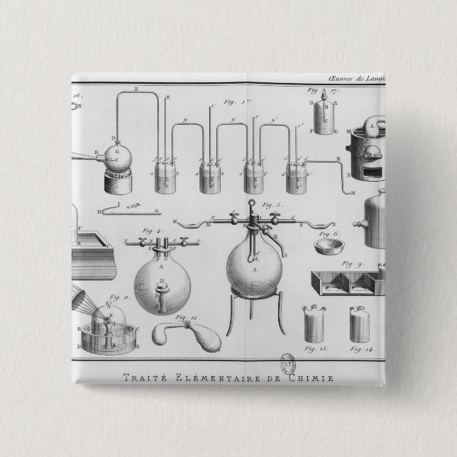 Experiment on the decomposition of water 15 cm square badge (Front)