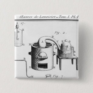 Experiment on the decomposition of water 15 cm square badge