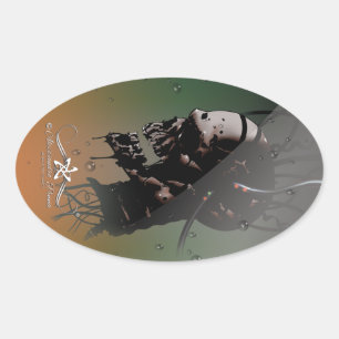 EXPERIMENT OVAL STICKER