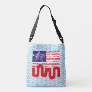 EXPERIMENTAL LOVE USA FLAG STARS BY MASANSER CROSSBODY BAG