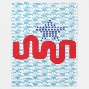 EXPERIMENTAL LOVE USA FLAG STARS BY MASANSER FLEECE BLANKET