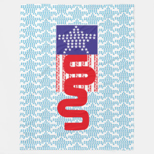EXPERIMENTAL LOVE USA FLAG STARS BY MASANSER FLEECE BLANKET