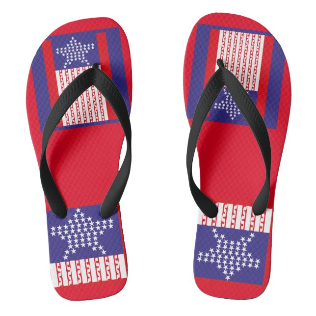 EXPERIMENTAL LOVE USA FLAG STARS BY MASANSER FLIP FLOPS (Footbed)
