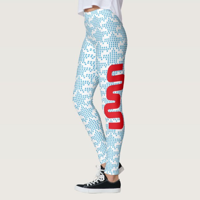EXPERIMENTAL LOVE USA FLAG STARS BY MASANSER LEGGINGS (Left)