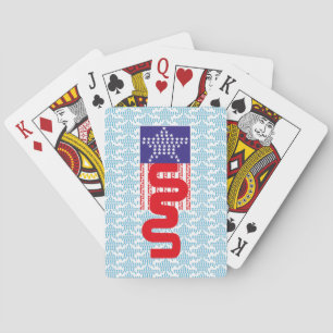 EXPERIMENTAL LOVE USA FLAG STARS BY MASANSER PLAYING CARDS
