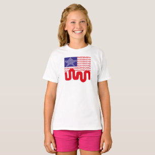 EXPERIMENTAL LOVE USA FLAG STARS BY MASANSER T-Shirt