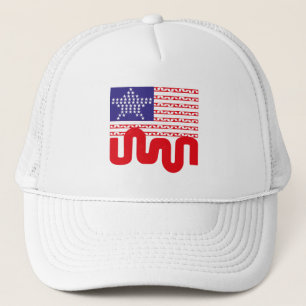 EXPERIMENTAL LOVE USA FLAG STARS BY MASANSER TRUCKER HAT
