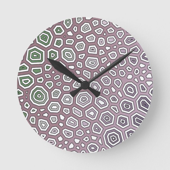 Experimental pattern round clock (Front)