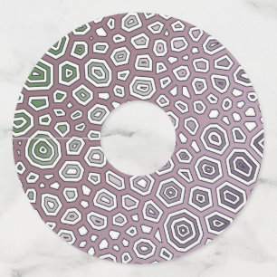 Experimental pattern wine glass tag
