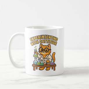 Experimenting with Cattitude – Lab Cat T-Shirt Coffee Mug