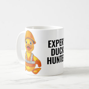 Expert Duck Hunter Construction Rubber Duck Mug