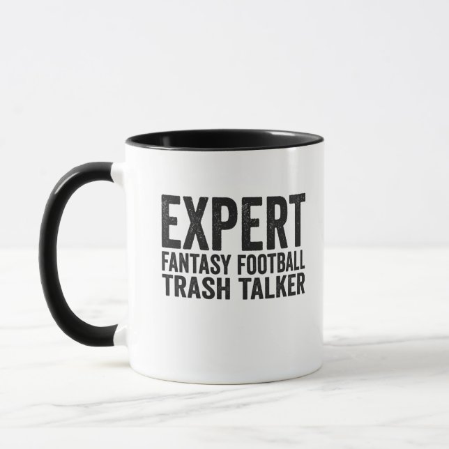 Expert Fantasy Football Trash Talker Funny Gift Mug (Left)