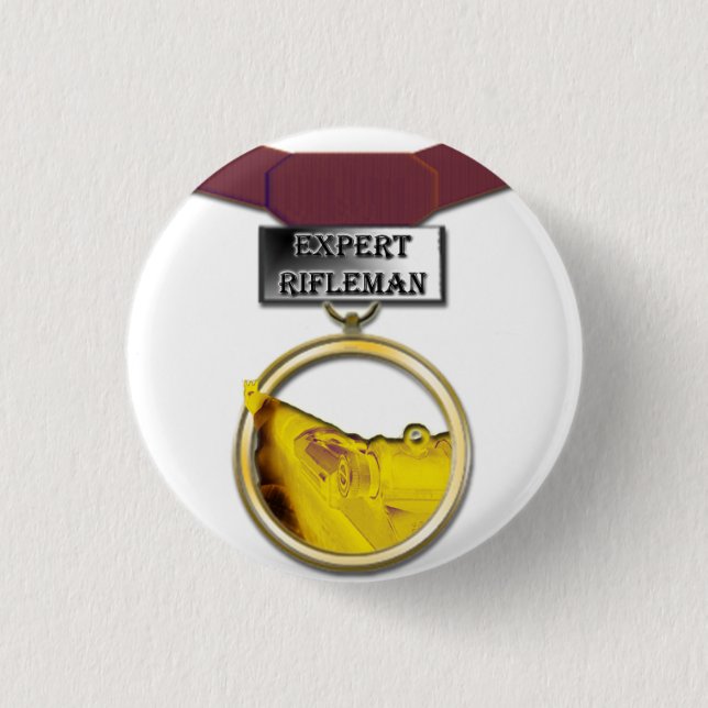 Expert Rifleman medal button (Front)