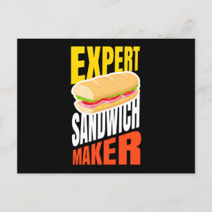 Expert Sandwich Maker Fast Food Postcard