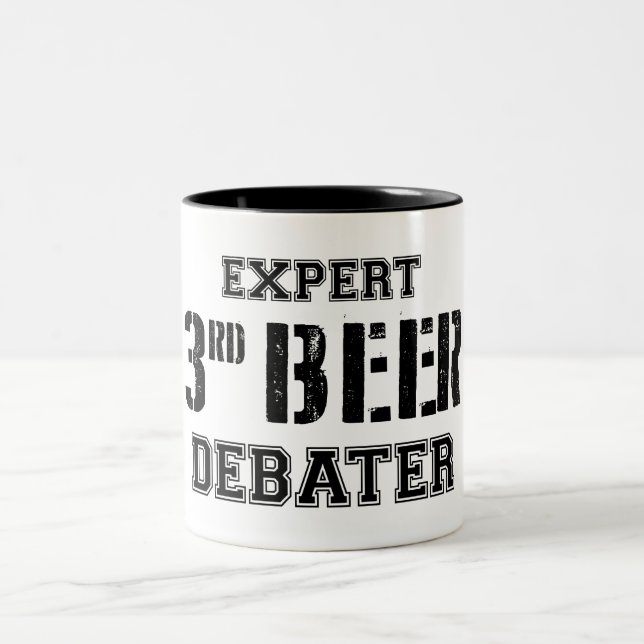Expert Third Beer Debater Two-Tone Coffee Mug (Center)
