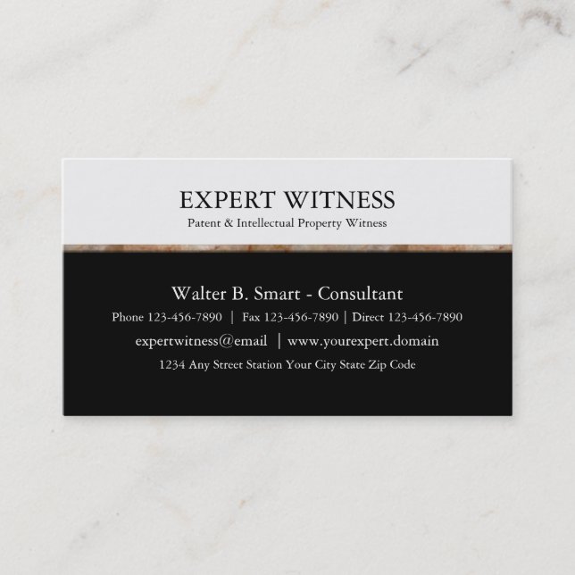 Expert Witness Professional Business Card (Front)