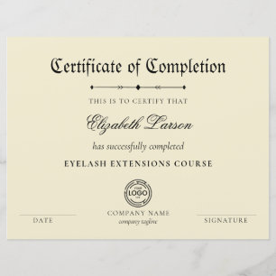 Expertise Attained Certificate of Completion