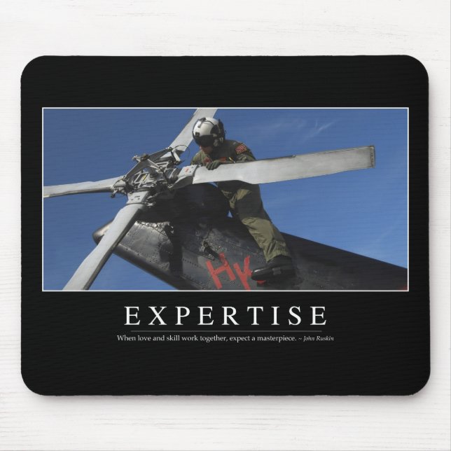 Expertise: Inspirational Quote Mouse Mat (Front)