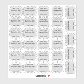 Expiration Date Labels, Kitchen Labels. Pantry