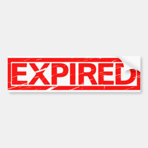 Expired Stamp Bumper Sticker