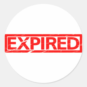 Expired Stamp Classic Round Sticker