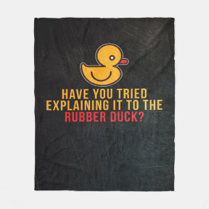 Explain it to Rubber Duck - Cute Duck Blanket