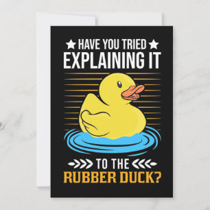 Explain It To The Rubber Duck Invitation
