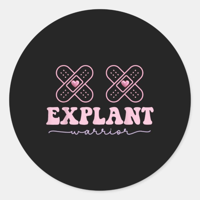 Explant Breast Implant Illness Cancer Awareness Wa Classic Round Sticker (Front)