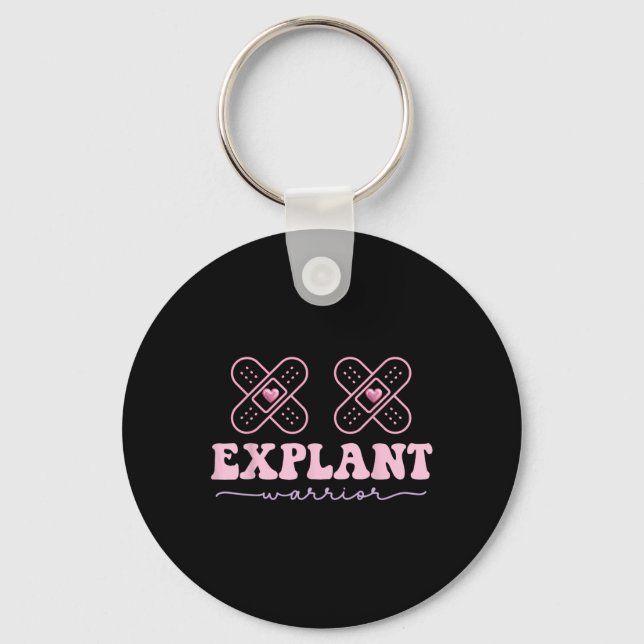 Explant Breast Implant Illness Cancer Awareness Wa Key Ring (Front)